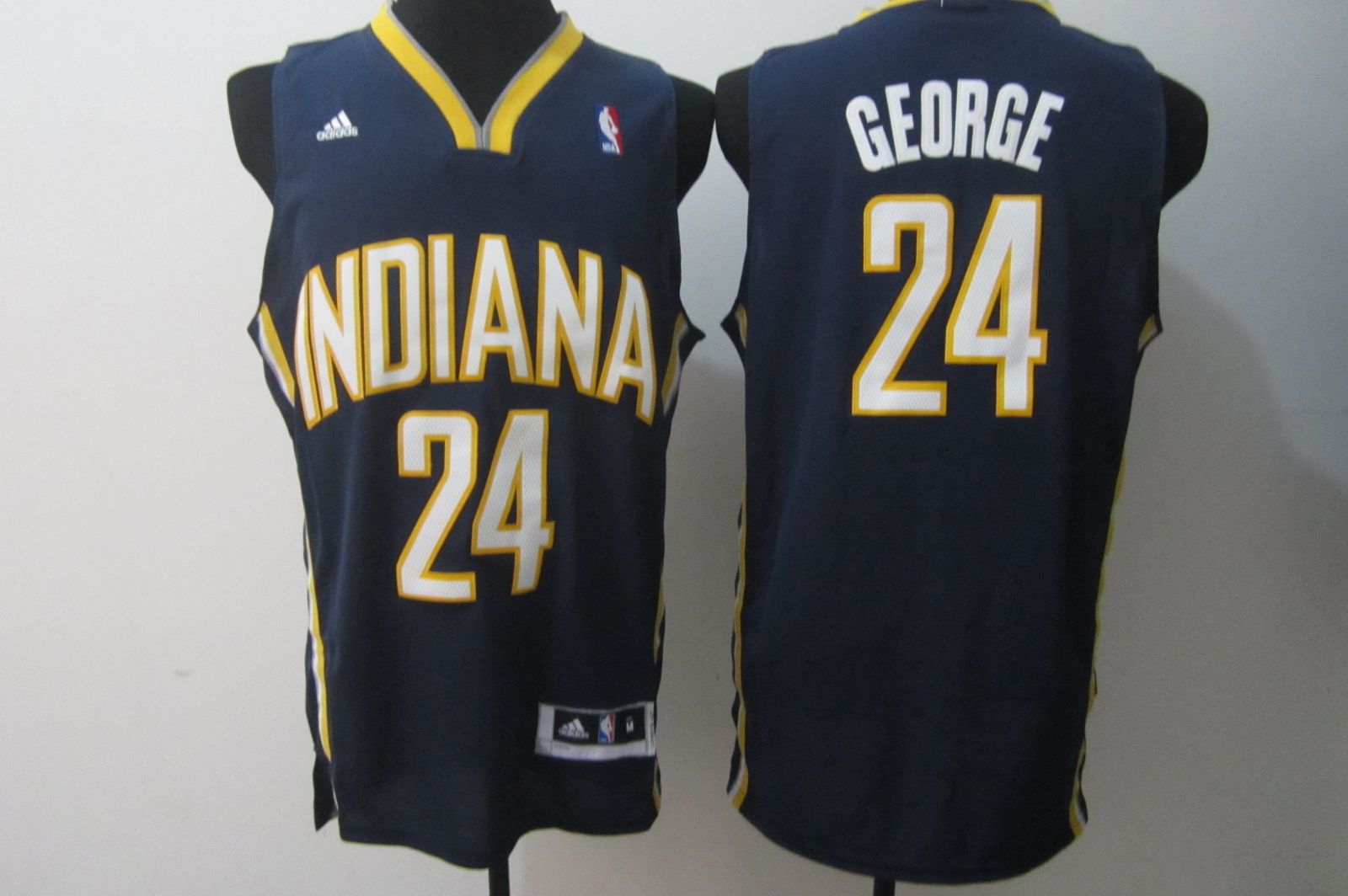 Men Indiana Pacers 24 George Blue Adidas NBA Jersey